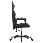 vidaXL Chaise de jeu Noir et gris Similicuir