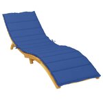 vidaXL Coussin de chaise longue bleu royal 200x50x3 cm tissu oxford