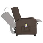 vidaXL Fauteuil de massage Marron Tissu