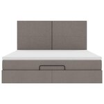 VidaXL Cadre de lit ottoman avec matelas taupe 180x200 cm tissu