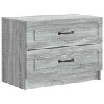 vidaXL Cabinet de chevet avec tiroir Sonoma gris 62 x 34 5 x 44 5 cm