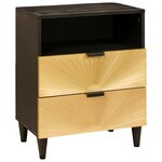 vidaXL Table de chevet 50 x 33 x 62 cm Bois de mangue massif