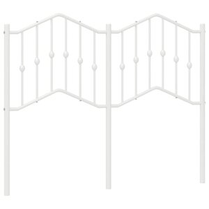 vidaXL Tête de lit de remplacement métal blanc 120 cm