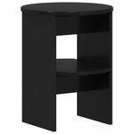 vidaXL Meuble d'appoint Noir Ø40 x 50 cm Bois d’ingénierie