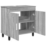 vidaXL Unité de vanité de salle de bain Sonoma gris 60 x 35 x 60 cm