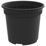 vidaXL Pot à fleurs rond 6 Pièces Noir Ø 15 x 12 cm Plastique