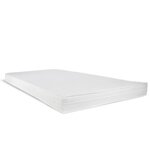 Lit double 140x200 matelas bois blanc