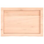 vidaXL Dessus de table 60x40x(2-6) cm bois de chêne massif non traité