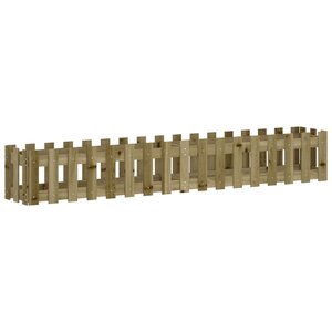 vidaXL Lit surélevé de jardin design de clôture bois de pin imprégné