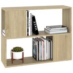 vidaXL Meuble TV Chêne sonoma 80x24x63 cm Bois d'ingénierie