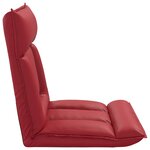 vidaXL Fauteuil de sol ajustable Bordeaux Simili cuir