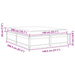 vidaXL Lit avec matelas 140x200 cm bois massif de pin