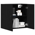 vidaXL Armoire murale en chêne noir 60 x 31 x 60 cm Bois d'ingénierie
