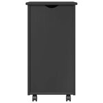 vidaXL Cabinet roulant Gris 34 x 39 x 65 5 cm Bois de Pin Massif