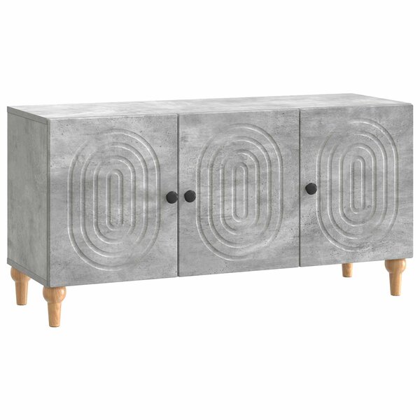 vidaXL Meuble TV Gris béton 99 x 34 5 x 50 cm Bois d'ingénierie