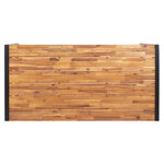 Table restaurant en acier & acacia - bolero -  -  1800x900x740mm