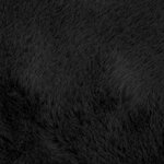vidaXL Tapis en Fourrure Synthétique de Lapin Noir 120 x 170 cm