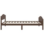 vidaXL Cadre de lit Marron foncé Bois de pin massif 100x200 cm