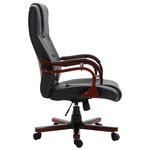 Chaise fauteuil siège de bureau informatique étude similicuir noir 02_0024042