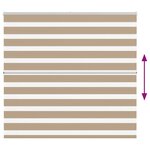 vidaXL Store zèbre marron sable largeur du tissu 155 9 cm polyester
