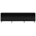 vidaXL Meuble TV Chêne noir 150x30x44 5 cm Bois d'ingénierie
