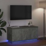 vidaXL Meuble TV Gris béton 100 x 38 x 49 cm Bois d'ingénierie