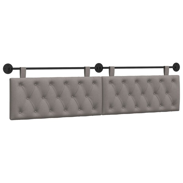 vidaXL Tête de lit suspendue Taupe Tissu