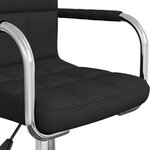vidaXL Chaise pivotante de salle à manger Noir Tissu