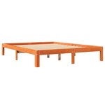 vidaXL Lit bibliothèque sans matelas cire marron 135x190 cm pin massif