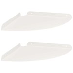 vidaXL Étagère flottante avec étagère 2 Pièces Blanc 30 x 30 x 2 cm
