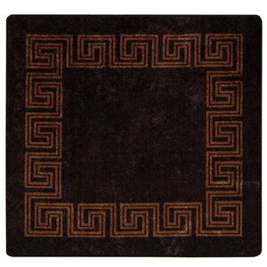 vidaXL Coureur de Tapis MARSA Noir 100 x 100 cm Polyester et PVC