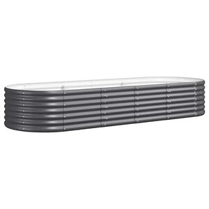 vidaXL Lit surélevé de jardin Acier galvanisé Anthracite