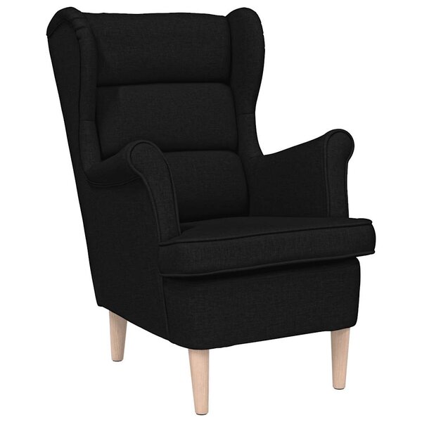vidaXL Fauteuil noir 74x84x100 cm tissu
