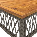 vidaXL Salon de jardin 2 Pièces avec coussins Gris Résine tressée