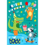 Carte Musicale D'anniversaire - Animaux - Draeger paris