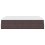 VidaXL Cadre de lit ottoman avec matelas marron foncé 140x200 cm tissu