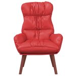 Fauteuil relaxant vidaXL Rouge en cuir synthétique