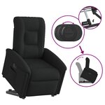 vidaXL Fauteuil inclinable électrique noir tissu