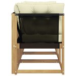 vidaXL Canapé d’extérieur milieu et coin avec coussin 3 Pièce Blanc