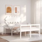 vidaXL Lit pour personne âgée sans matelas blanc 120x200cm bois massif