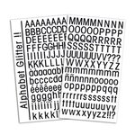 240 stickers alphabet glitter - noir