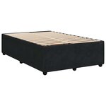 vidaXL Sommier à lattes de lit avec matelas noir 120x190 cm velours