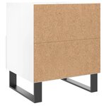 vidaXL Tables de chevet 2 Pièces blanc brillant 40x35x47 5 cm