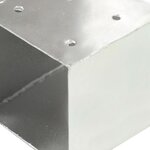 vidaXL Connecteurs de poteau 4Pièces Forme en T Métal galvanisé 101x101mm