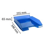 Corbeille À Courrier Combo Midi Transparent - Bleu Royal Brillant - X 6 - Exacompta