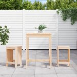 vidaXL Ensemble de bar de jardin 3 Pièces bois de pin massif
