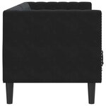 vidaXL Canapé Chesterfield Argyle Noir 194 x 74.5 x 70.5 cm Velours