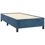 vidaXL Cadre de lit sans matelas bleu foncé 80x200 cm velours