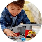 Lego 10872 duplo town les rails et le pont du train  jouet pour enfants 2-5 ans  jeu de construction avec klaxon en brique sonore