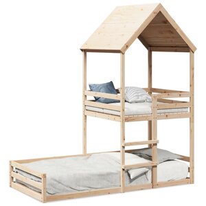 vidaXL Lit superposé sans matelas 80x200 cm bois de pin massif
